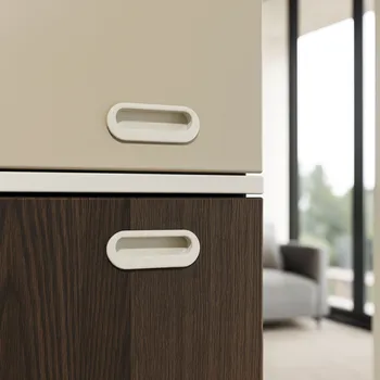 Nábytkové kování Interex Úchytka na zafrézování SPARE / Bílá