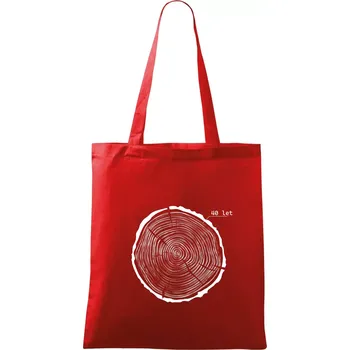 Nákupní taška Letokruhy - 40 - Taška bavlněná - 42 x 38 cm ( Červená )