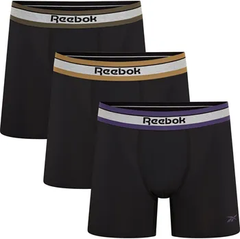 Boxerky Boxerky Reebok 3pk Black 6317643 Medium