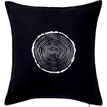 Polštář Letokruhy 30 bez věku - Polštář 50x50 - 50x50 - Pouze potah ( Černá )