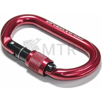 Tesařské kování MTR Karabina ocelová oválná, screw lock Varianta: , 111mm, 25kN, dural 7075