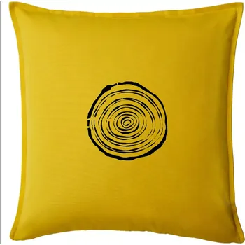 Polštář Letokruhy 10 bez věku - Polštář 50x50 - 50x50 - Pouze potah ( Žlutá )