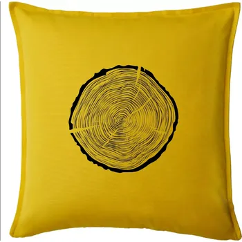 Polštář Letokruhy 55 bez věku - Polštář 50x50 - 50x50 - Pouze potah ( Žlutá )
