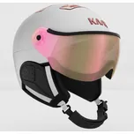 Prémiová lyžařská helma KASK Chrome Photo Visor White s fotochromatickým štítem Bílá 55 cm