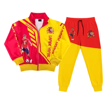 Chlapecká mikina Numberoplus Dětská fotbalová tepláková souprava Španělsko - Lamine Yamal 19 Knockout Velikost: 8-let.(vel.122)