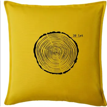 Polštář Letokruhy - 30 - Polštář 50x50 - 50x50 - Pouze potah ( Žlutá )