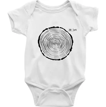 Kojenecké oblečení Letokruhy - 30 - Body kojenecké s krátkým rukávem - Krátký r. do 3 měs ( Bílá )