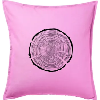 Polštář Letokruhy 100 bez věku - Polštář 50x50 - 50x50 - Pouze potah ( Růžová )