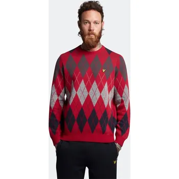 Pánský svetr Svetr Lyle and Scott Tunnel Red W703 5771193 S