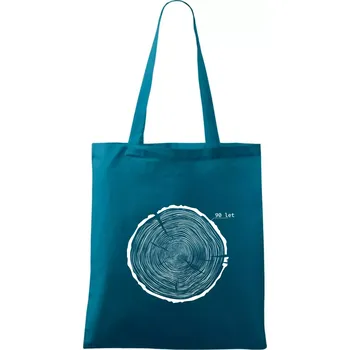 Nákupní taška Letokruhy - 90 - Taška bavlněná - 42 x 38 cm ( Petrolejová )