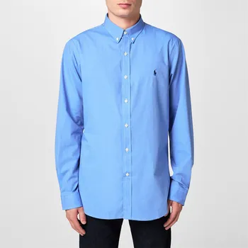 Pánská móda Košile Polo Ralph Lauren Blue End on End 2713987 2XL