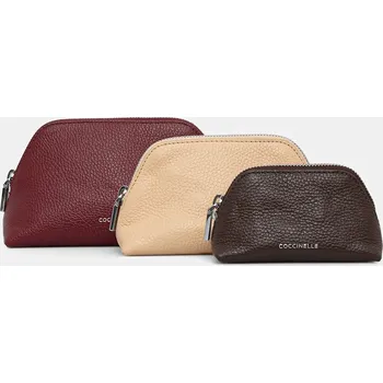 Kosmetická taška Kožená kosmetická taška Coccinelle 3-pack tyrkysová barva, E5.TMF.25.04.01 MLC, vel. ONE SIZE