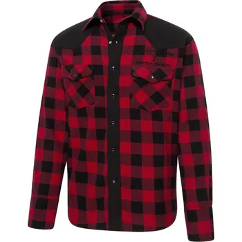 Pánská košile Stars & Stripes Košile westernová Authentic Yellowstone Stars & Stripes, pánská, red/black XL