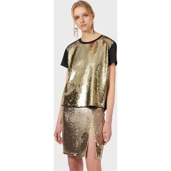 Tričko Emporio Armani Black And Gold 9823433 6 (2XS)