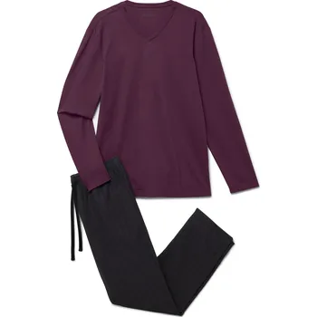 705666 - Tchibo - Pyžamová souprava s flanelovými kalhotami - pro muže - vel. XL 56/58 - barva: červená/s proužky