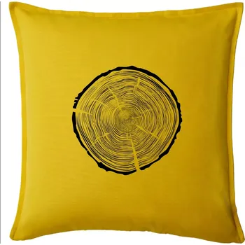 Polštář Letokruhy 95 bez věku - Polštář 50x50 - 50x50 - Pouze potah ( Žlutá )
