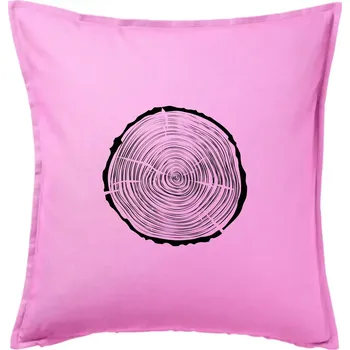 Polštář Letokruhy 35 bez věku - Polštář 50x50 - 50x50 - Pouze potah ( Růžová )