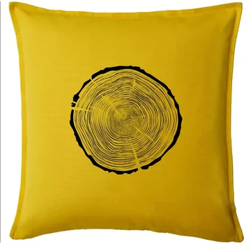 Polštář Letokruhy 85 bez věku - Polštář 50x50 - 50x50 - Pouze potah ( Žlutá )