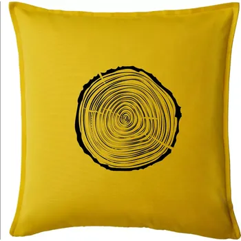 Polštář Letokruhy 25 bez věku - Polštář 50x50 - 50x50 - Pouze potah ( Žlutá )