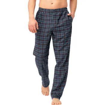 Pánské pyžamo Pánské pyžamové kalhoty KEY 481 tmavě modrá FLANEL XL 0