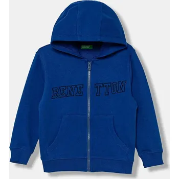 Chlapecká mikina Dětská bavlněná mikina United Colors of Benetton 3J68G503V.P.seasonal modrá 55X, vel. 104