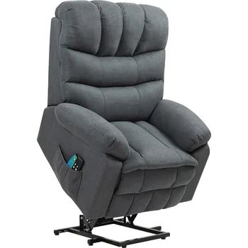 Masáž Masážní polohovací elektrické TV křeslo | tmavě šedé