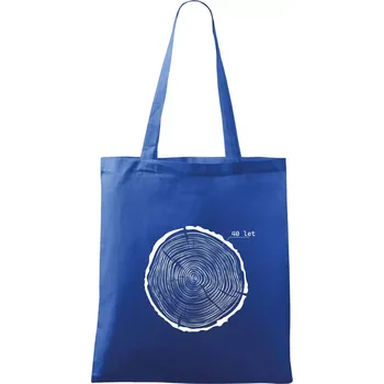 Nákupní taška Letokruhy - 40 - Taška bavlněná - 42 x 38 cm ( Královská modrá )