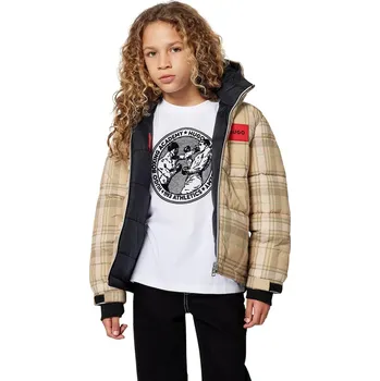 Dívčí oblečení Dětská oboustranná péřová bunda HUGO G00486.114.150 béžová 80X, vel. 114