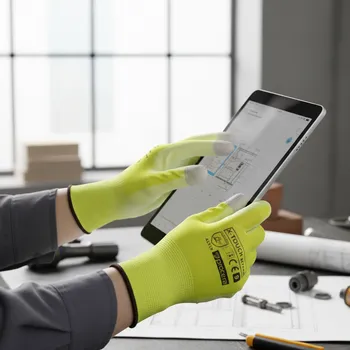 Pracovní rukavice Procera Rukavice X-TOUCH SCREEN Velikost 9 žlutá