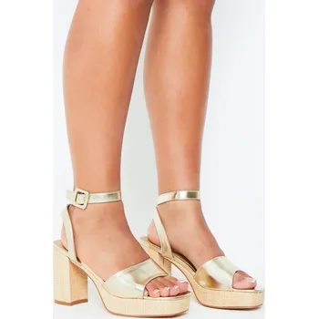 Dámské sandále Missy Empire Gold 6353368 6 (39)