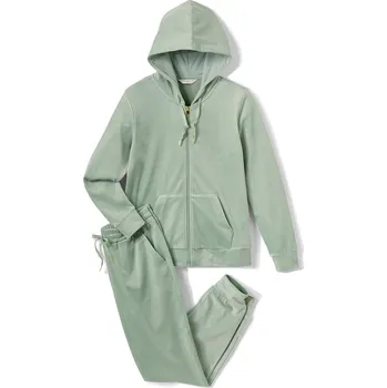 686454 - Tchibo - Domácí souprava z plyšového úpletu - pro ženy - vel. S 36/38 - barva: zelená