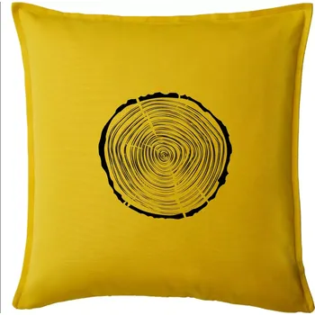 Polštář Letokruhy 30 bez věku - Polštář 50x50 - 50x50 - Pouze potah ( Žlutá )