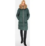 Elegantní lahvově zelená dámská péřová bunda s kontrastním pruhem BLH 241001 FXR - bottle green Velikost: XL