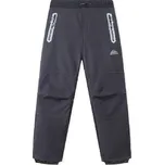 ZATEPLENÉ SOFTSHELL KALHOTY S FLEESEM Barva: Černé se zelinkavým zipem, Velikost: 158