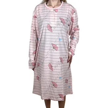 Dámské pyžamo Valeria Dream Dámská noční košile s dlouhým rukávem CASY Barva: Meruňková, Velikost: 4XL