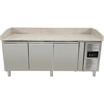 vasegastro Chladící stůl na pizzu - 2015 x 800 mm - se 3 dvířky