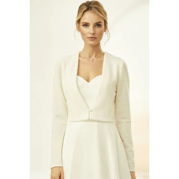 Bolerko Bianco Evento Bolerko s vlnou k svatební šatům 909494