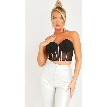 Dámské tričko Missy Empire Black 2744141 8 (XS)