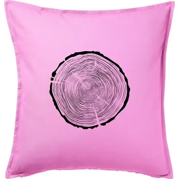Polštář Letokruhy 85 bez věku - Polštář 50x50 - 50x50 - Pouze potah ( Růžová )