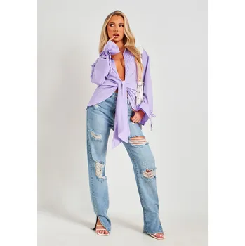 Dámská košile Košile Missy Empire Lilac 7701101 6 (2XS)