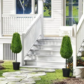 umělá květina Sada 2 umělých rostlin Boxwood 90 cm | zelená