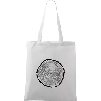 Nákupní taška Letokruhy 45 bez věku - Taška bavlněná - 42 x 38 cm ( Bílá )