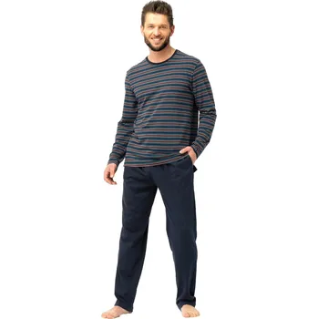 Pánské pyžamo Pánské pyžamo KEY 315 hnědá XL 0