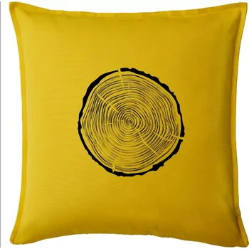 Polštář Letokruhy 40 bez věku - Polštář 50x50 - 50x50 - Pouze potah ( Žlutá )