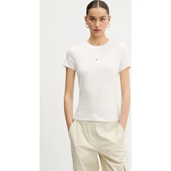 Pánské tričko Bavlněné tričko Tommy Jeans bílá barva, DW0DW20315 00X, vel. XXL