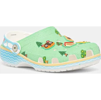 Dámská obuv Dětské pantofle Crocs CROCS CLASSIC ANIMAL CROSSING CLOG 210113.CROCS.CLASSIC.AN zelená 77X, EUR 28/29