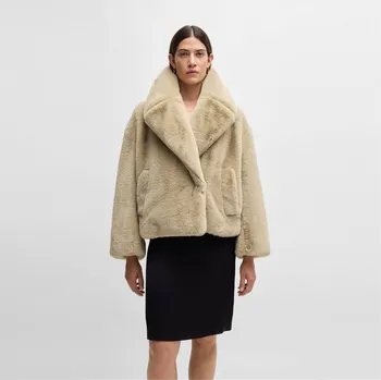 Dámská vesta Bunda BOSS Open Beige 4559254 10 (38)