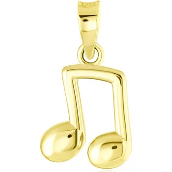 Přívěsek GEMMAX Zlatý přívěsek Noty – zlatý šperk ryzosti 585/1000 v Dárkovém balení s Certifikátem GUPYN-03674