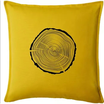 Polštář Letokruhy 45 bez věku - Polštář 50x50 - 50x50 - Pouze potah ( Žlutá )