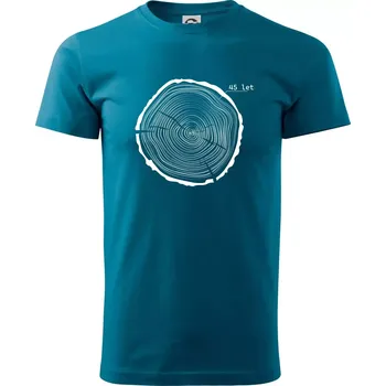 Pánské tričko Letokruhy - 45 - Klasické pánské triko vyšší gramáže - L ( Petrolejová )